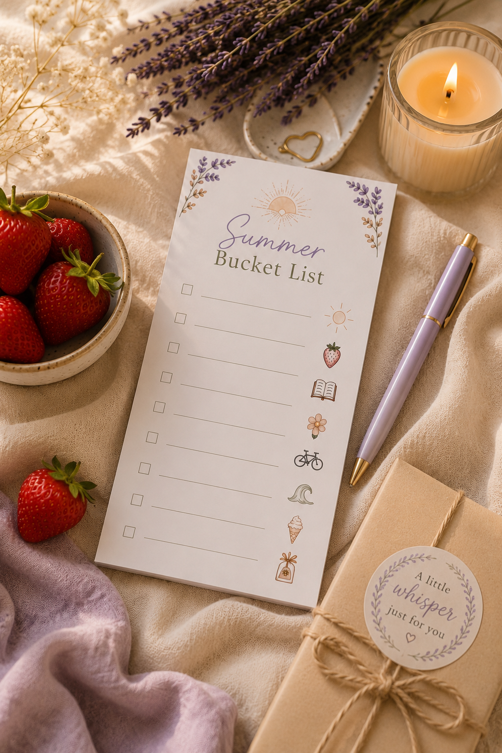 Summer Bucket List Notepad | Summer Whispers Collection